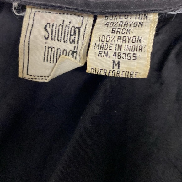 VINTAGE EMBROIDERED VEST SIZE M sudden impact - Picture 3 of 3